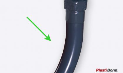 Correct PVC-coated conduit bend