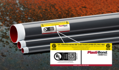 ETL Verified Label on Aluminum Conduit