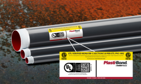 ETL Verified Label on Aluminum Conduit