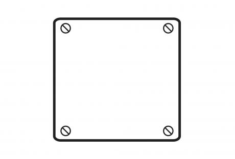 Line Drawing of 2 Gang Cast Device Boxes & Covers by Plasti-Bond