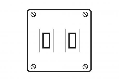 LineArt-CastDeviceBoxCovers-2Gang-PBS322G.jpg Line Drawing of 2 Gang Cast Device Boxes & Covers by Plasti-Bond