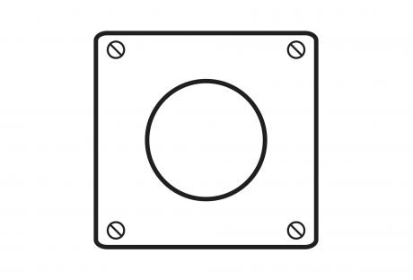 LineArt-CastDeviceBoxCovers-2Gang-PBS612 Line Drawing of Cast Device Boxes & Covers