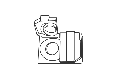 LineArt-CastDeviceBoxCovers-SpringDoor-Duplex.png Line Drawing of Single Gang Cast Device Boxes & Covers by Plasti-Bond