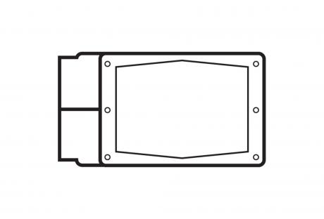 LineArt-CastDeviceBoxes-1Gang-FDD Line Drawing of Cast Device Boxes & Covers