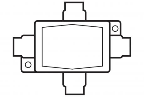 LineArt-CastDeviceBoxes-1Gang-FDX Line Drawing of Cast Device Boxes & Covers