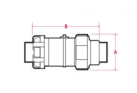 Line Drawing of XJG Type Conduit Expansion Joints