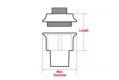 Line Drawing of Conduit Unions UNF & UNY Unions
