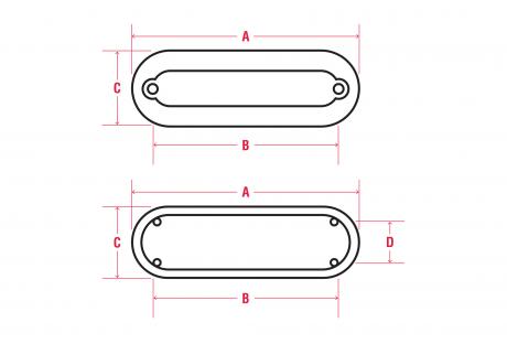 LineArt-ConduitBodies-Mogul-BG-Covers Line Drawing of Mogul Style Conduit Bodies Cover