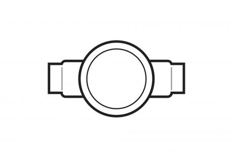 Line Drawing of GUA Style Conduit Outlet Boxes