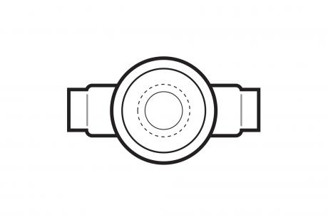 LineArt-GUA-Outlet-Boxes-GUAD Line Drawing of GUA Style Conduit Outlet Boxes