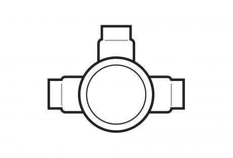 Line Drawing of GUA Style Conduit Outlet Boxes