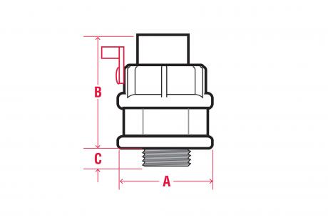 Line Drawing of Liquid Tight Connectors