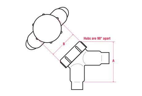 Line Drawing of LBY Type Service Entrance Elbows