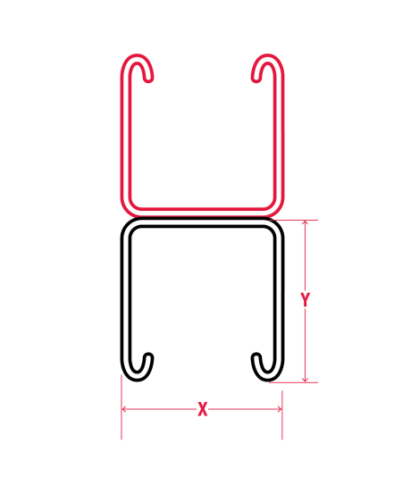 LineArt-Struts-Channels.png Line Drawing of PVC Coated Strut by Plasti-Bond
