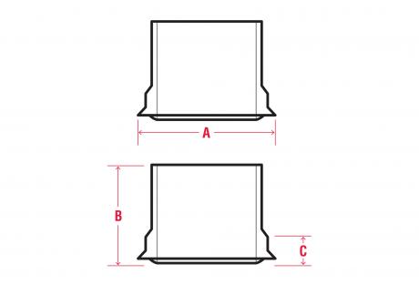 Line Drawing of PVC Coated Sealing Locknut