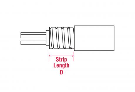 Line Drawing of Teck Series Armored Cable Fittings